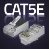 Modulinė RJ45 jungtis QOLTEC 54554 CAT5e FTP, 100 vnt., sidabrinė, plastikinė, 11×22×18 mm