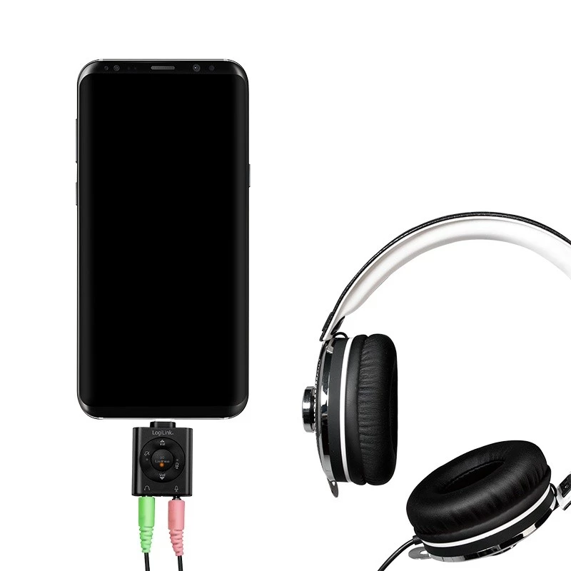 LOGILINK USB3.2 garso adapteris USB-C (vyriškas) į 2x3,5mm (moteriški) 7.1
