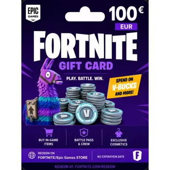 Fortnite dovanų kortelė 100 EUR - kodas iškart