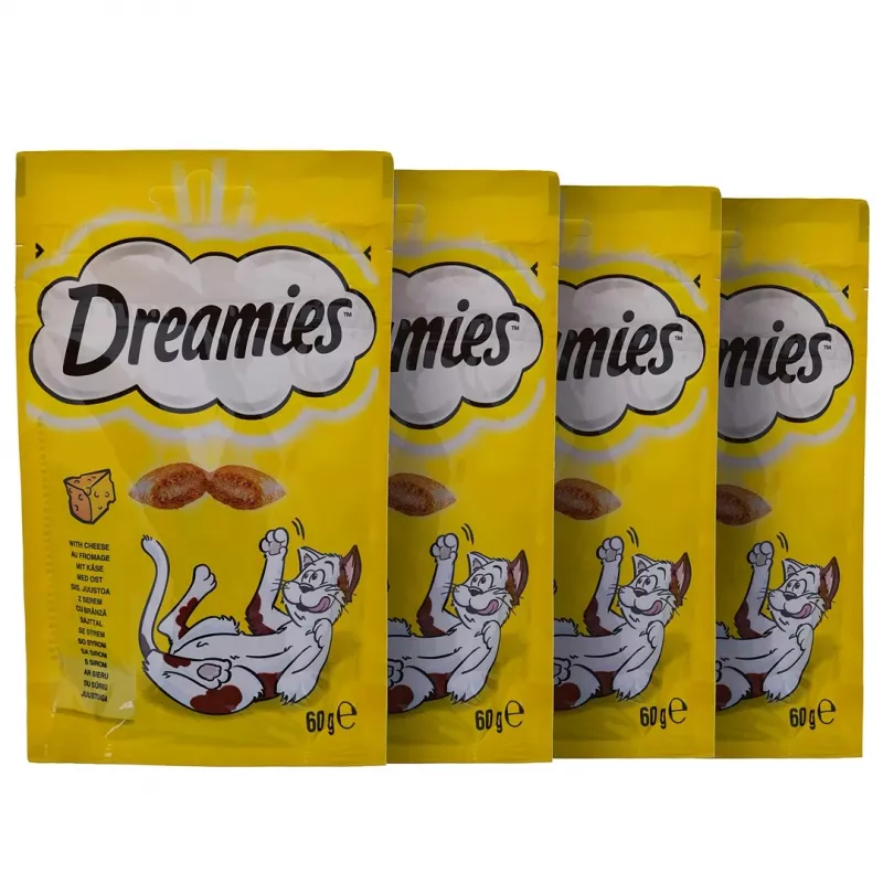 Dreamies 384298 skanėstų maišelis katėms Cheese, Chicken, Salmon 12×60 g