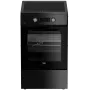 Indukcinė viryklė su elektrine orkaite Beko FSM59305BDT, 60 L, 50 cm, juoda, A energijos klasė, 4 zonų indukcinė kaitlentė su boost