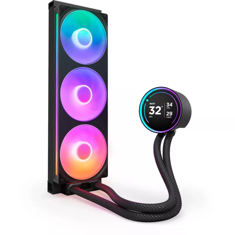 NZXT Kraken Elite 360 RGB procesoriaus vandens aušintuvas 12 cm juodas 1 vnt.