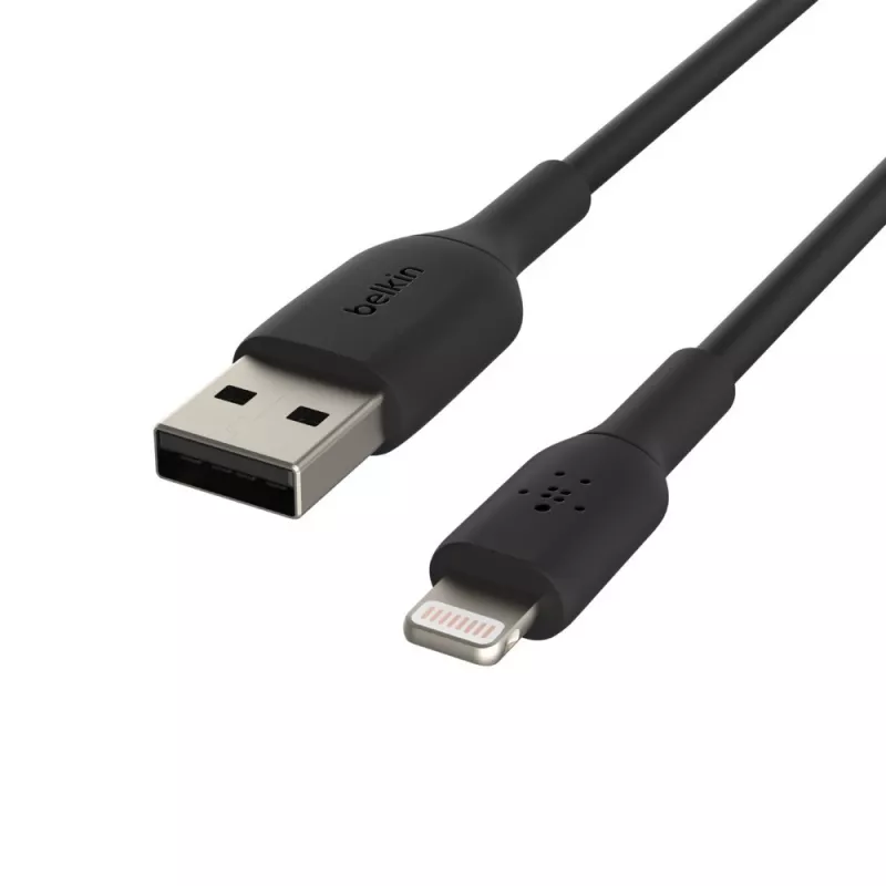 Belkin PVC USB-A – Lightning laidas 3 m juodos spalvos