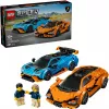 LEGO Speed Champions rinkinys 77238 — Lamborghini Revuelto ir Huracán STO, 607 dalių, 2 minifigūrėlės, rekomenduojama nuo 10 metų