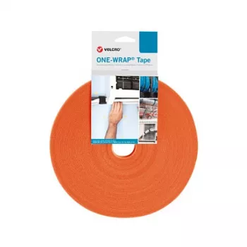 Velcro One Wrap kabelio raištis, polipropilenas (PP), oranžinė, 25 000 mm × 50 mm