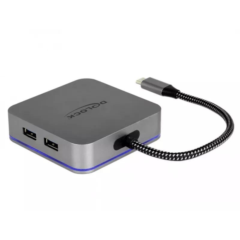 Dėstymo stotelė DeLOCK 87742, USB-C, HDMI, 3x USB-A, Gigabit Ethernet, 87 W
