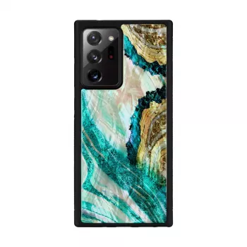 Apsauginis telefono dėklas iKins, skirtas Samsung Galaxy Note 20 Ultra – akvamarino agato raštas