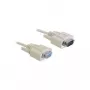 DeLOCK RS-232 serijinis kabelis 10 m DB-9 smėlio spalvos