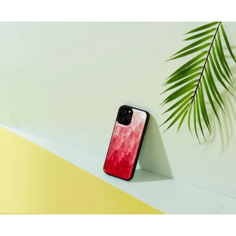 Apsauginis dėklas iKins Apple iPhone 12 Pro Max – Pink Lake su juodais akcentais