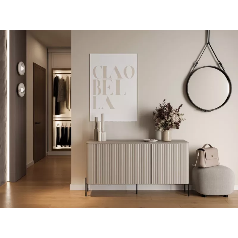 Komoda cama meble VERA 150x40x80 cm, kašmyro matinė, medžio drožlių plokštė, 16 mm rėmas