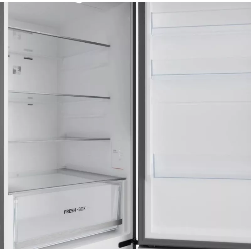 Šaldytuvas su šaldikliu TEKA RBF 54650 SS XL, nerūdijantis plienas, 401 L bendras, šaldiklis apačioje, No Frost, liečiamas valdymas