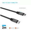 Magnetinis pintas USB-C į USB-C laidas FIXED FIXDBM-CC2-GR, USB 2.0, pinta izoliacija, fiksuoto ilgio, pilkas