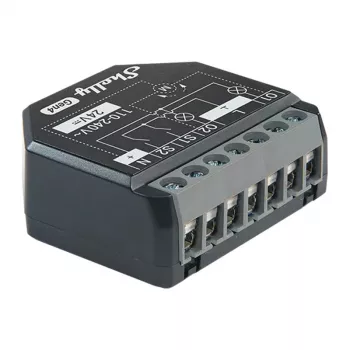 Shelly 2PM Gen4 žaliuzių ir roletų valdiklis 2 kanalai, AC 110–240V, 2.4 GHz Wi‑Fi, 1.4 W, 8000 KB flash