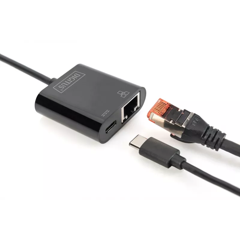 USB Type-C Gigabit Ethernet adapterius Digitus DN-3027