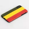 Dėklas iPhone X/XS iš medžio ir polikarbonato – Reggae Black, apsauginis kietas nugarėlės dėklas