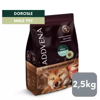 ADDVENA Boosted by superfoods suaugusių mažų šunų ėdalas su jautiena - sausas ėdalas - 2,5kg