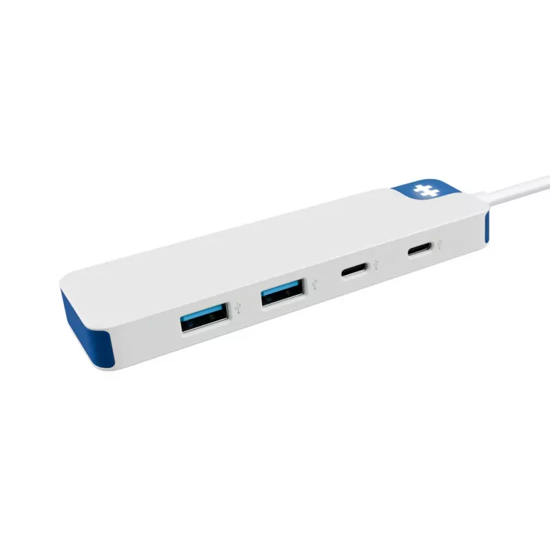 USB-C šakotuvas HYPER HyperDrive Flex HD5200BUGL — 4 prievadai, mėlynas