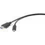 Renkforce RF-3386040 Laido adapteris USB 3.2 Type A USB-C juodas (RF-3386040)