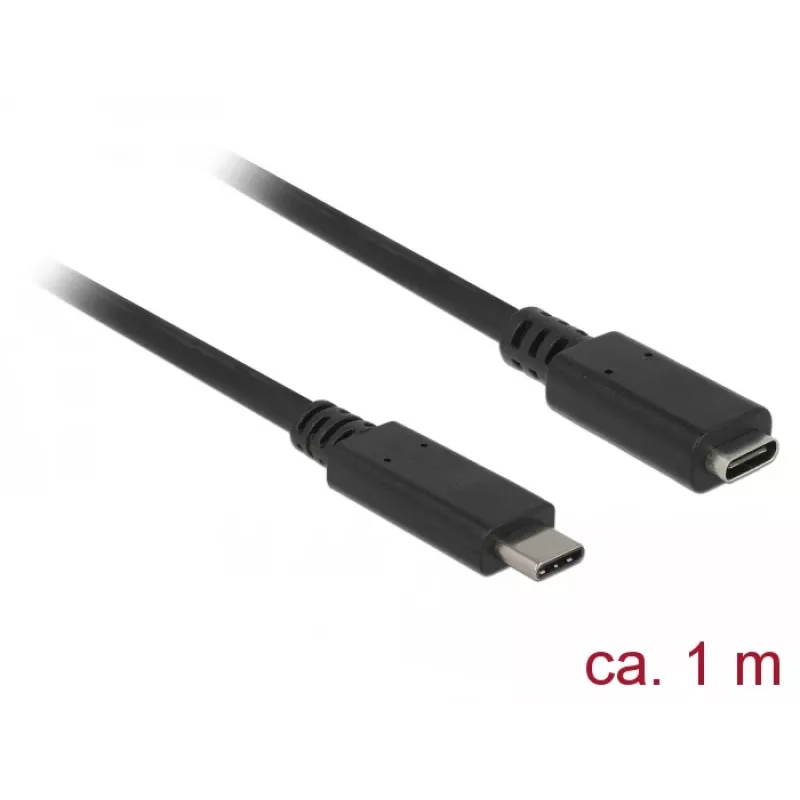 USB laidas DeLOCK 85533 USB 3.2 Gen 1 1 m USB-C juodas