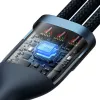 USB laidas Baseus CASS030003 1,2 m USB A USB C/Micro USB-A/Lightning mėlynas