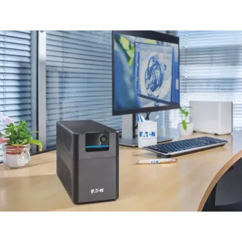 Nepertraukiamo maitinimo šaltinis UPS Eaton 5E Gen2 700, linijinis-interaktyvus, 0,7 kVA (360 W), 2 lizdai E tipas, juodas, kompaktiškas