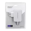 Qoltec 51039 65 W USB-C PD maitinimo adapteris, 5–20,3 V, 2–3,25 A, integruotas USB-C laidas, baltas