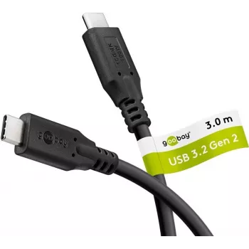 Goobay USB-C laidas USB 3.2 100 W 10 Gbit/s Power Delivery 3 m (74203)