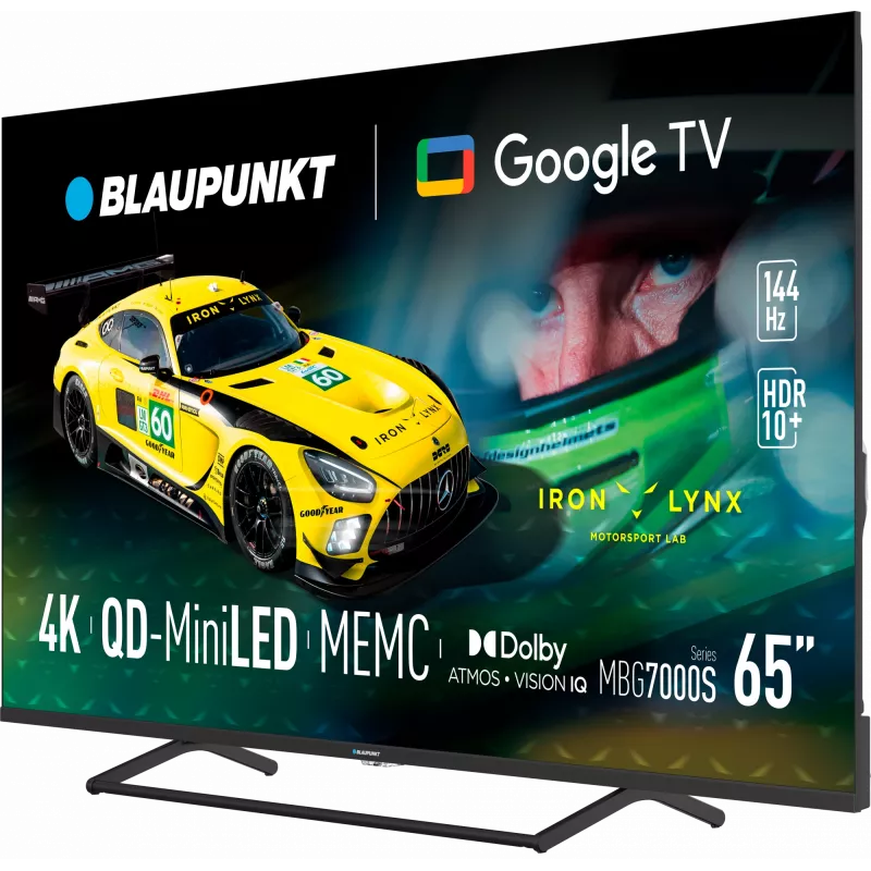 Televizorius BLAUPUNKT 65MBG7000S 65 colių Mini LED Smart TV Google TV Juodas, Energijos klasė G