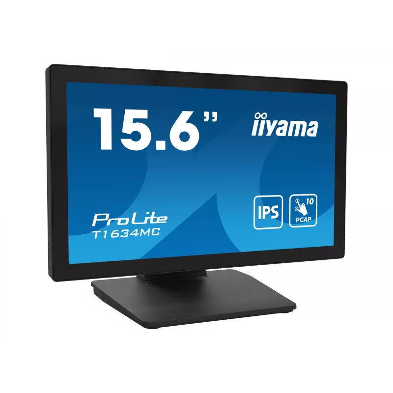 iiyama ProLite T1634MC-B1S kompiuterio monitorius 39,6 cm (15,6 colio) 1920 x 1080 pikselių Full HD LED liečiamas juodas