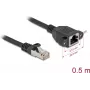 Tinklo kabelis DeLOCK 90774 Juodas 0,5 m Cat6a S/FTP RJ-45