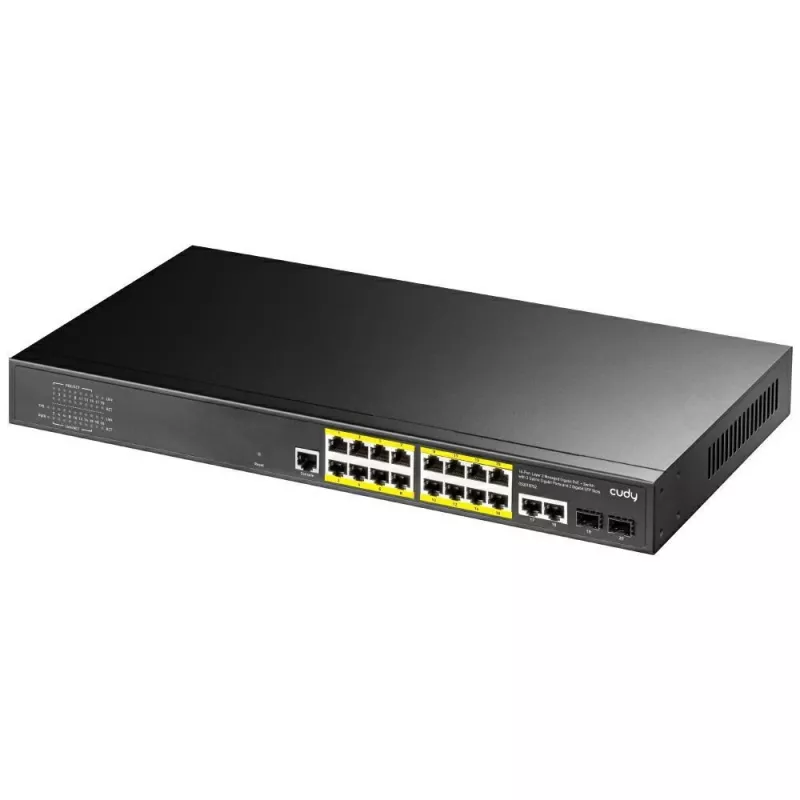 Valdomas L2 Gigabit Ethernet jungiklis Cudy GS2018PS2 16 prievadų PoE
