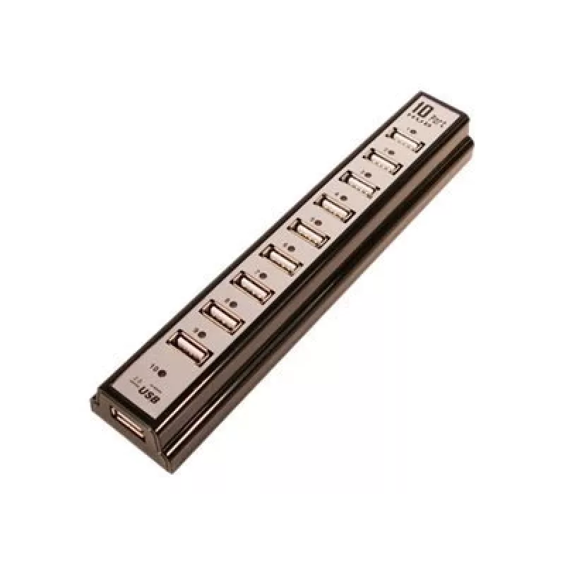 LogiLink UA0096 USB 2.0 šakotuvas, 10 prievadų, 480 Mbit/s, juodas