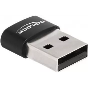Delock USB adapteris – USB (kištukas) į USB-C (lizdas) – USB 2.0 5 A – juodas (60002)