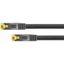 Python® Series RJ45 jungiamasis laidas su Cat.7 žaliava, užrakto apsauga (RNS®) ir nailono pynute, S/FTP, PiMF, halogenų neturintis, 600MHz, OFC, juodas, 0,5m (8070PY-005S)
