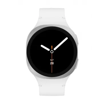 Samsung Galaxy Watch 8 3,3 cm (1,3 colio) AMOLED 40 mm Skaitmeninis 438 x 438 pikselių Liečiamas ekranas Sidabrinis „Wi-Fi“ GPS (palydovas)
