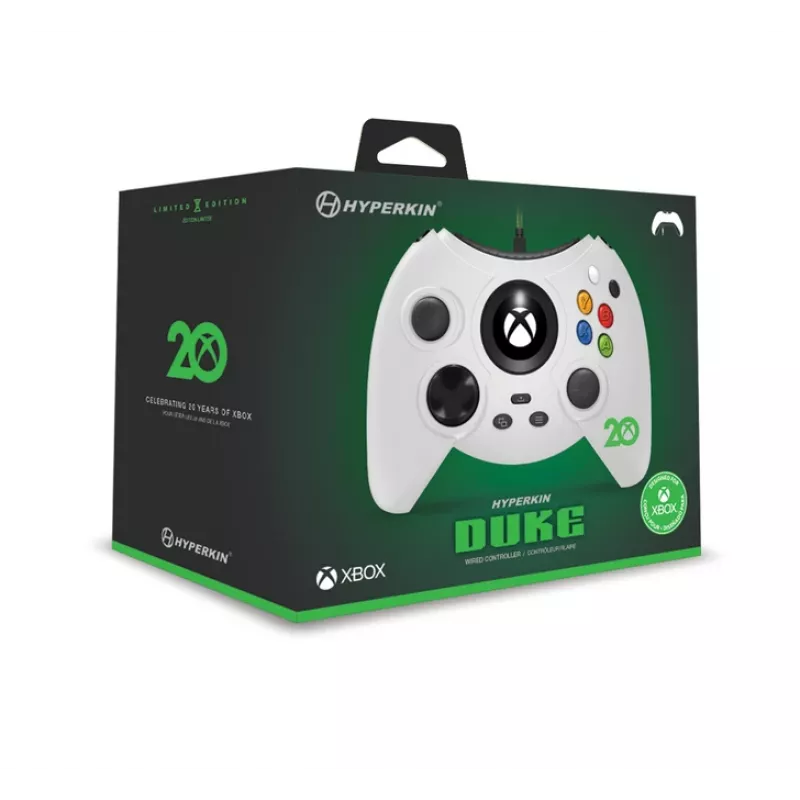 Hyperkin M02668-ANWH, Žaidimų pultas, Xbox One, Xbox Series S, Xbox Series X, parinkčių mygtukas, laidinis, USB, USB Type-C
