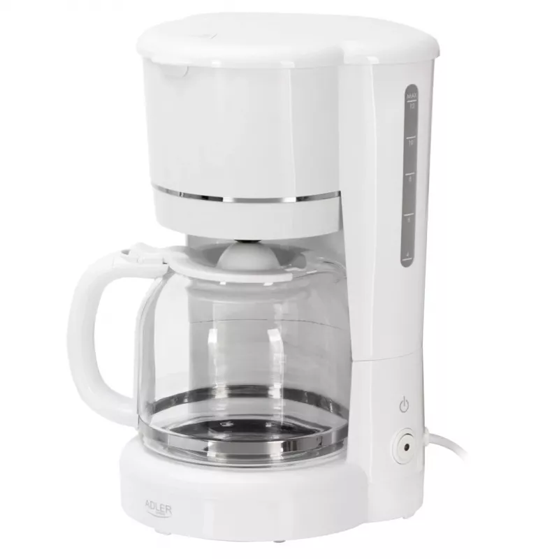 Adler AD 4383w Lašinis kavos virimo aparatas maltai kavai 1,5 L baltas