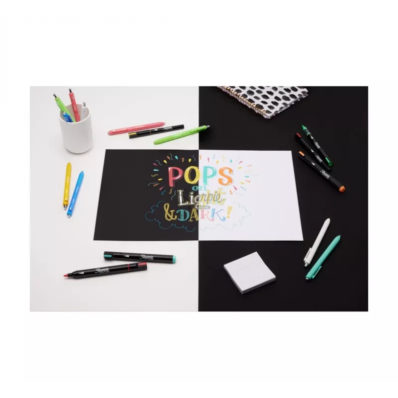 Akriliniai flomasteriai Sharpie Creative Marker 12 vnt. juodi smailiu antgaliu