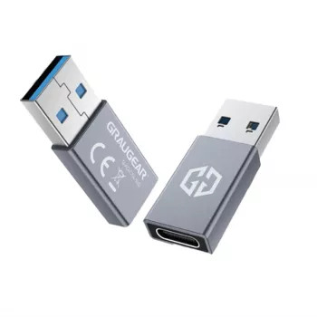 Adapteris lyties keitiklis GRAUGEAR G-AD-CTA-10G USB-A į USB-C sidabrinis