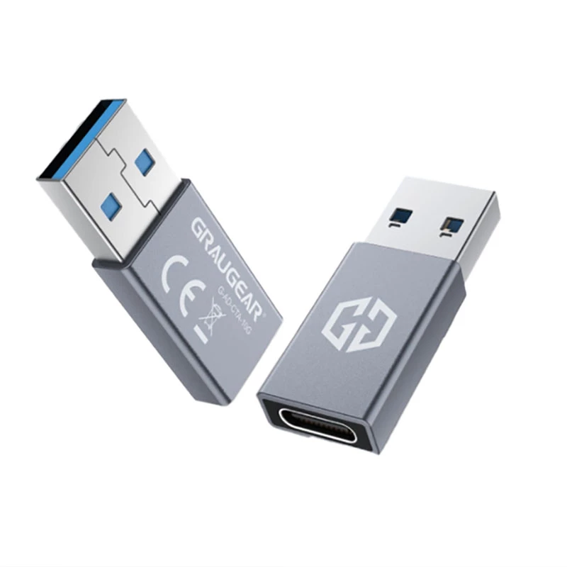 Adapteris lyties keitiklis GRAUGEAR G-AD-CTA-10G USB-A į USB-C sidabrinis