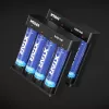 XTAR MC4S 4 lizdų stalinis baterijų įkroviklis cilindriniams Li-ion 18650 ir NiMH (A/AA/AAA/AAAA/C/D), 1 A išėjimas, 5 V įėjimas, juodas