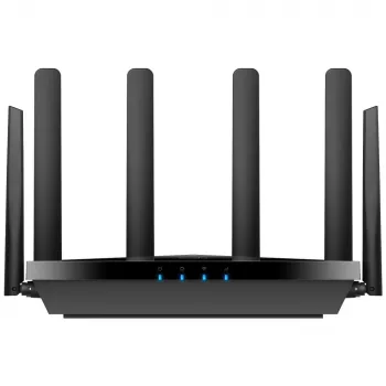 Stalinis belaidis maršrutizatorius Cudy P5 — Dviejų juostų Wi‑Fi 6, 5G Sub6, dvi NanoSIM, Gigabit Ethernet, 6 nuimamos antenos, 256MB RAM