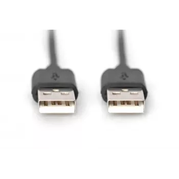 Assmann USB jungiamasis laidas, tipas A M/M, 3,0 m, USB 2.0 suderinamas, UL, juodas (AK-300100-030-S)
