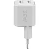 USB-C dvigubas greitas įkroviklis Nano, PD, GaN, 35 W (baltas, 2x USB-C, Power Delivery 3.0)