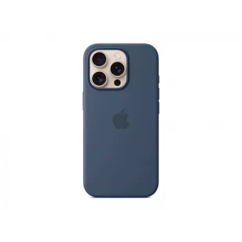 Silicone dėklas su MagSafe, skirtas iPhone 16 Pro – Denim
