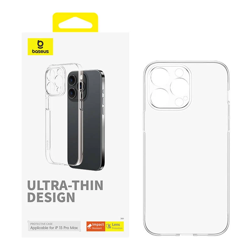Dėklas telefonui iPhone 15 ProMax Baseus OS-Lucent Series (skaidrus)