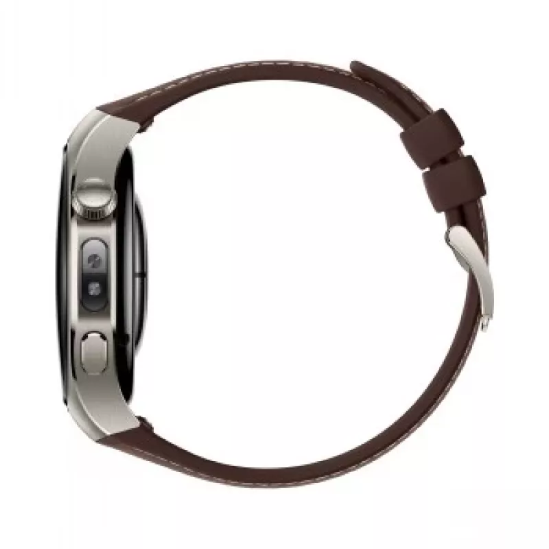 Išmanusis laikrodis HUAWEI WATCH 5 Classic 46 mm, sidabrinis korpusas, ruda juosta