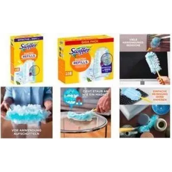 Mikropluošto dulkių šluosčių papildymai Swiffer 23 vnt. grindims ir paviršiams valyti