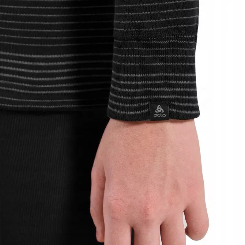 Odlo Set long ACTIVE WARM ECO SET vaikiškas apatinis trikotažo komplektas, dydis 116 cm, juoda ir pilka