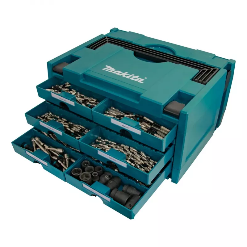 Dėžutė smulkioms detalėms Makita MAKSTOR 3.6, juoda, mėlyna